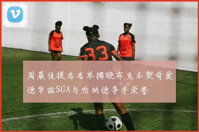 周最佳提名名单揭晓布克东契奇爱德华兹SGA与伦纳德争夺荣誉